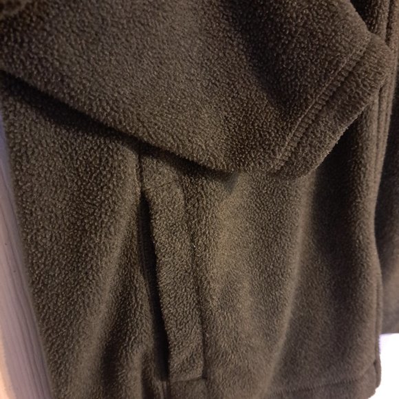 St. John's Bay Dark Green Fleece Zipper Jacket - Picture 3 of 9